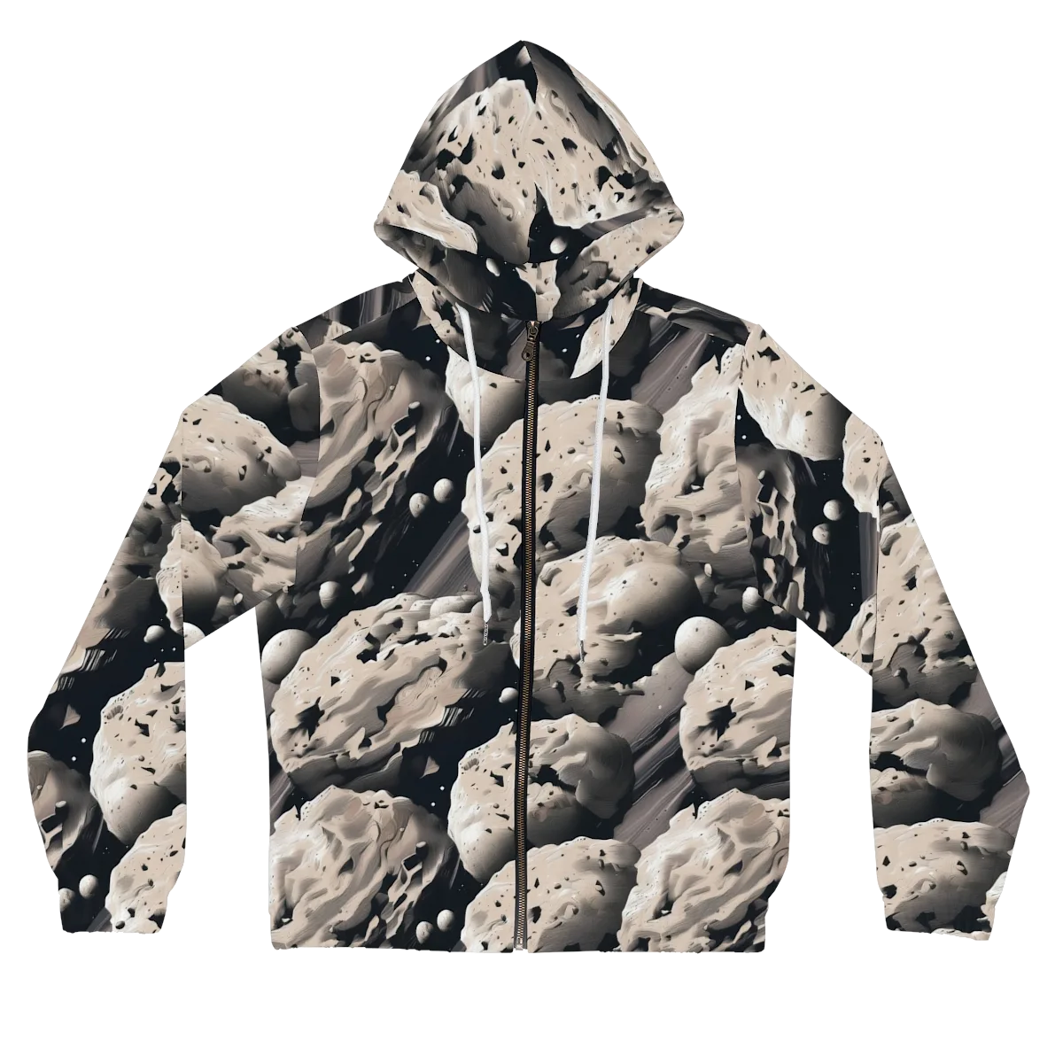Moonfall Terrain on Women's Full-Zip Hoodie — Front