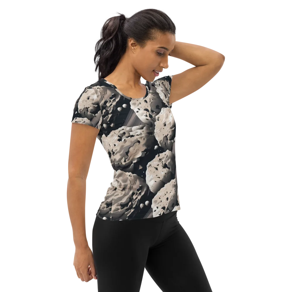 Moonfall Terrain on Women's Athletic T-Shirt — Right