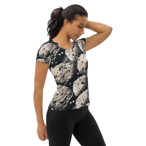 Moonfall Terrain on a Women's Athletic T-Shirt