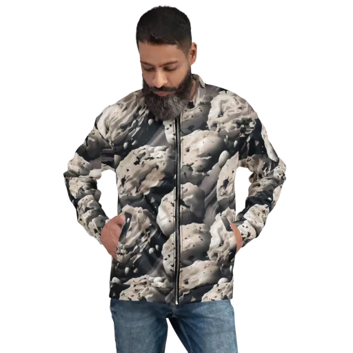 Moonfall Terrain on a Bomber Jacket