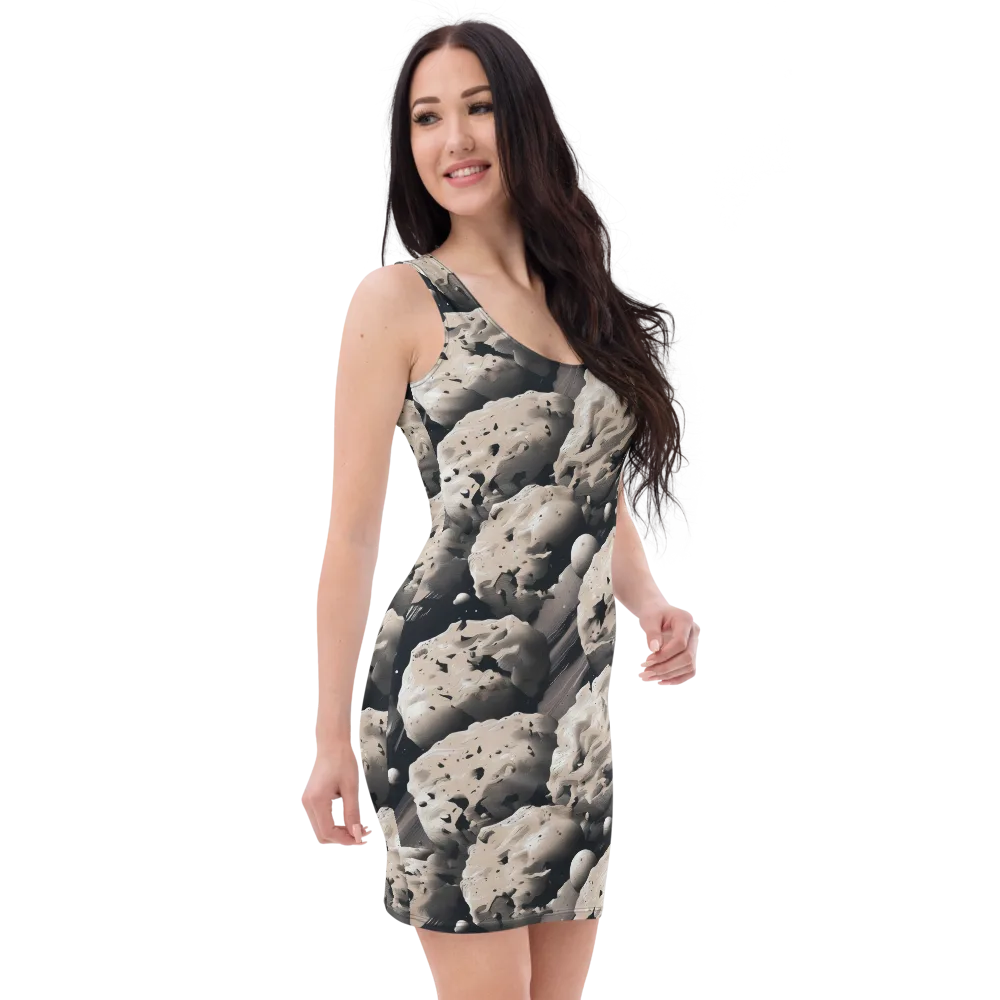 Moonfall Terrain on Bodycon Dress — Right Front