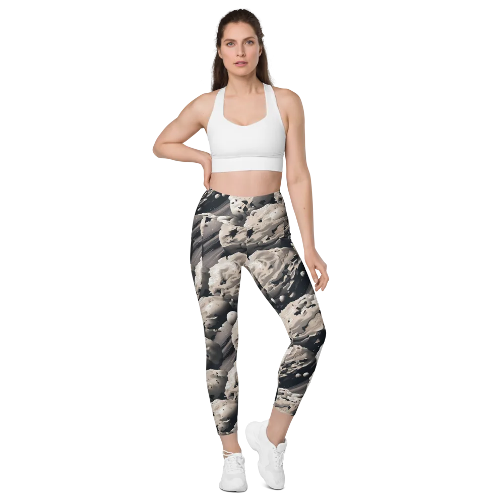 Moonfall Terrain on Leggings with Pockets — Front