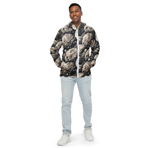 Moonfall Terrain on a Men's Windbreaker