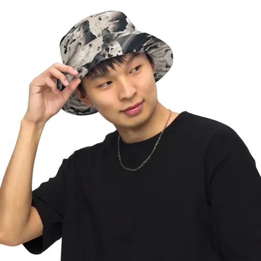 Moonfall Terrain on a Reversible Bucket Hat