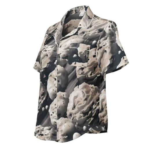 Moonfall Terrain on a Women's Short Sleeve Pajama Top