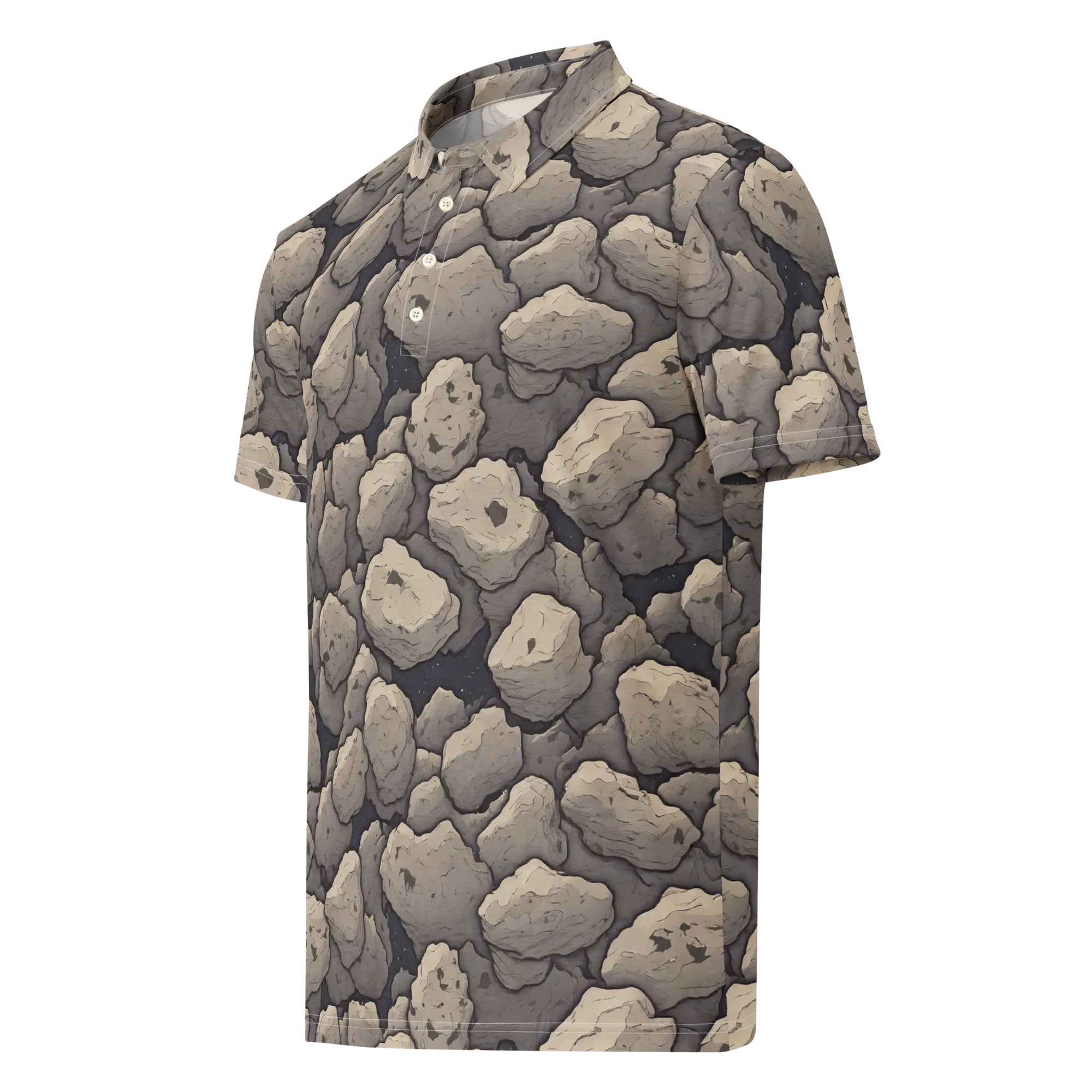 Moonstone Field on Men's Slim Fit Polo Shirt — Left Front