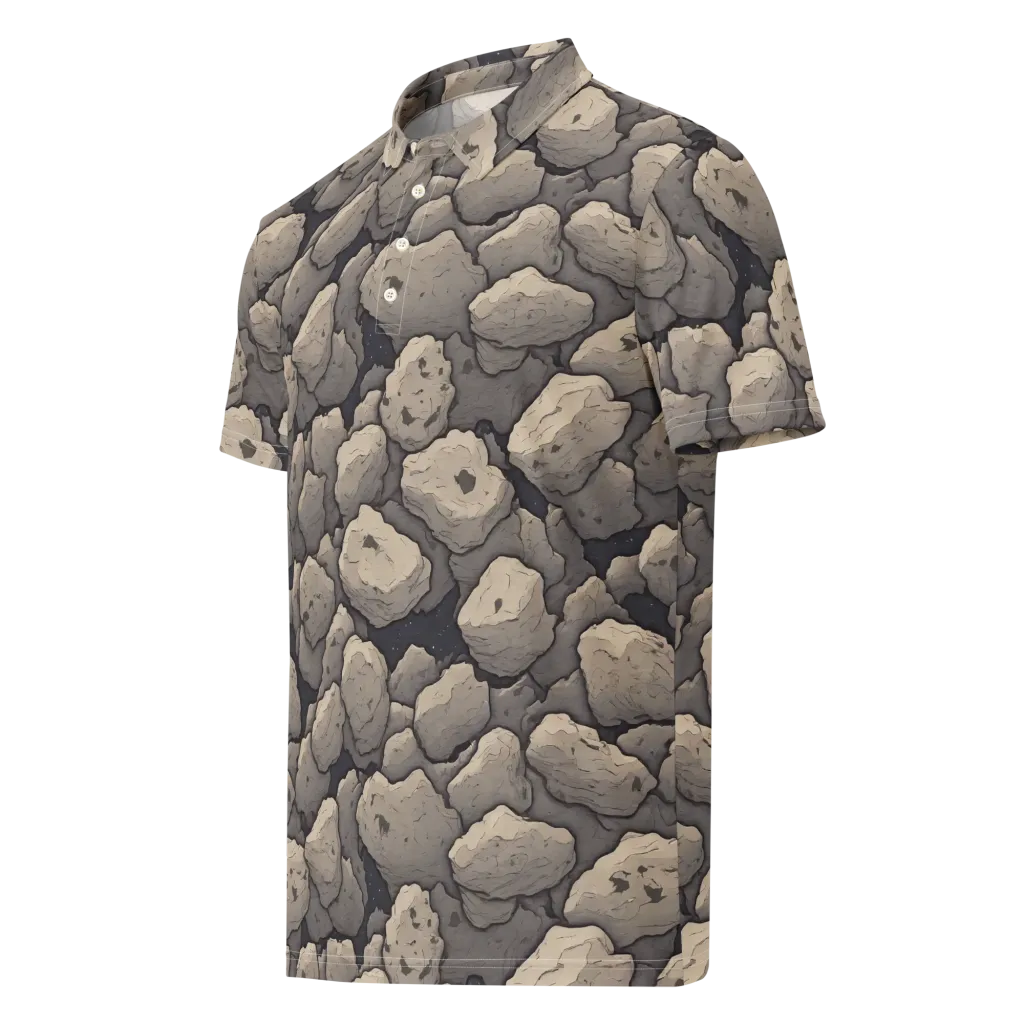 Moonstone Field on Men's Slim Fit Polo Shirt — Left Front