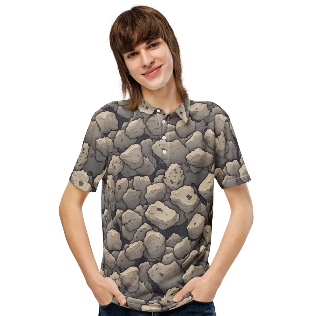 Moonstone Field on Men's Slim Fit Polo Shirt — Front
