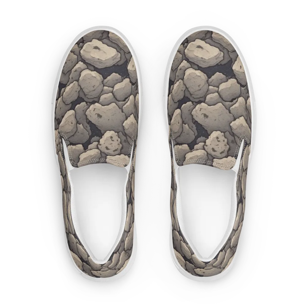 Moonstone Field on Men's Slip-On Canvas Shoes — Front