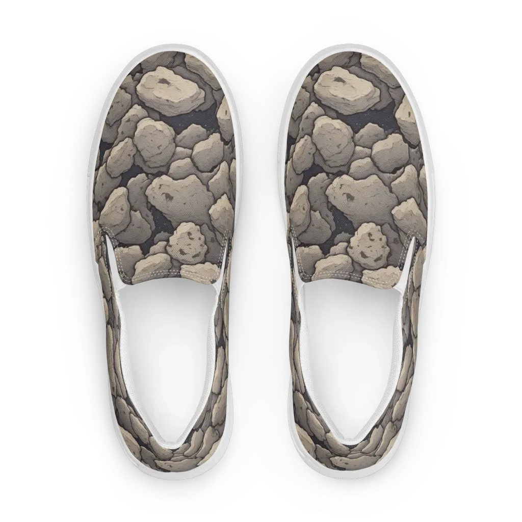 Moonstone Field on Women's Slip-On Canvas Shoes — Front