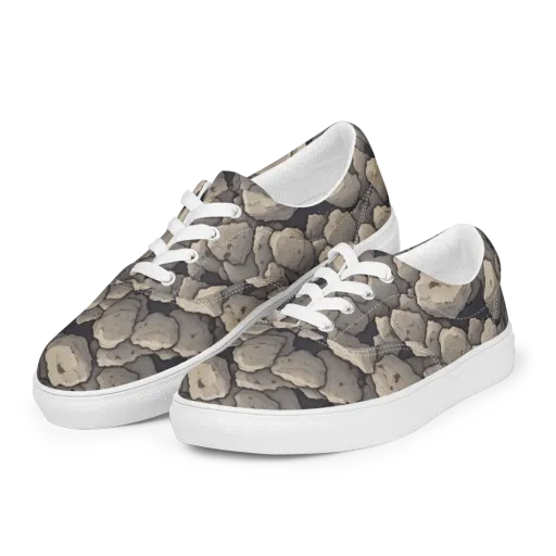 Moonstone Field on a Men's Lace-Up Canvas Shoes