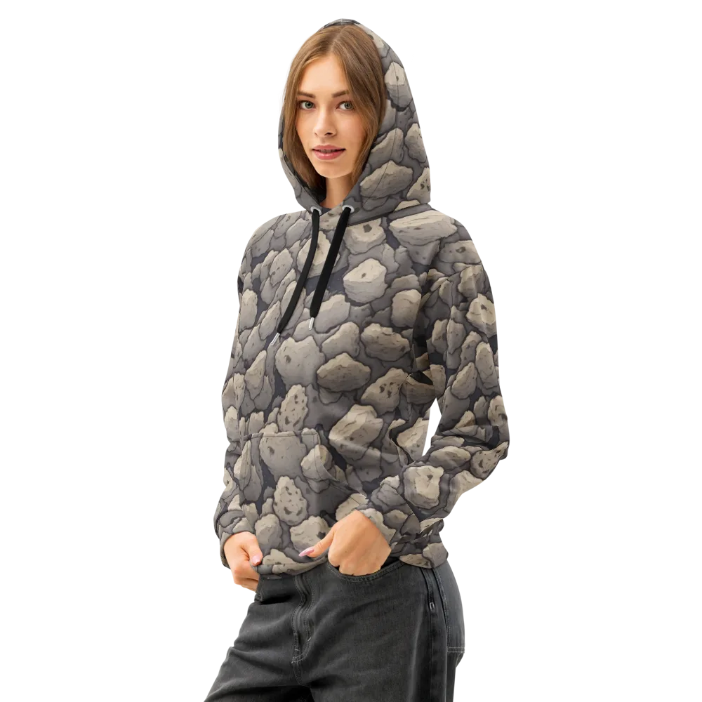 Moonstone Field on Cotton Hoodie — Left Front