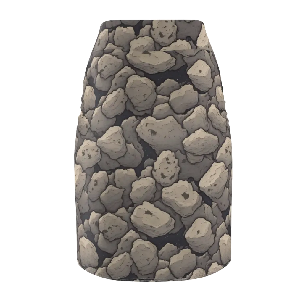 Moonstone Field on Pencil Skirt — Back
