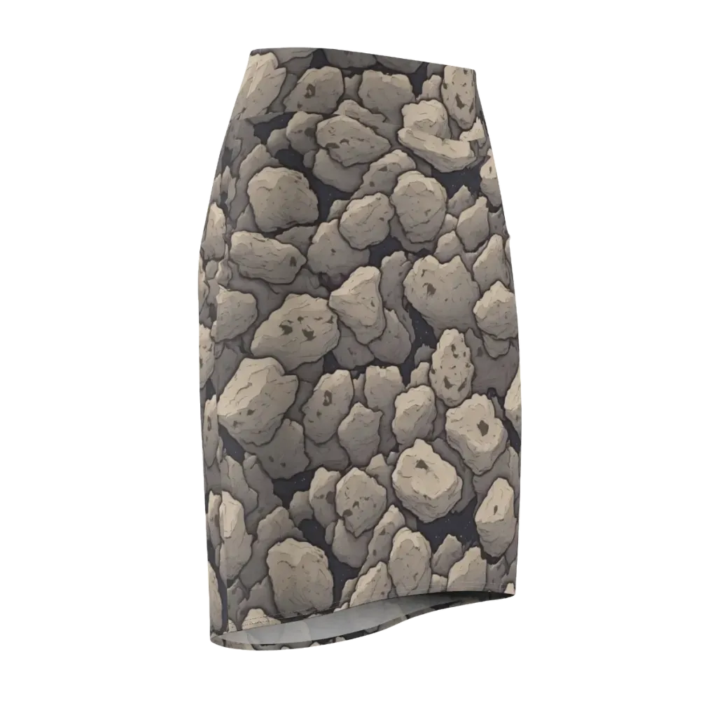 Moonstone Field on Pencil Skirt — Front Side