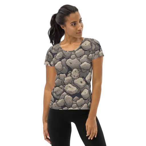 Moonstone Field on a Women's Athletic T-Shirt