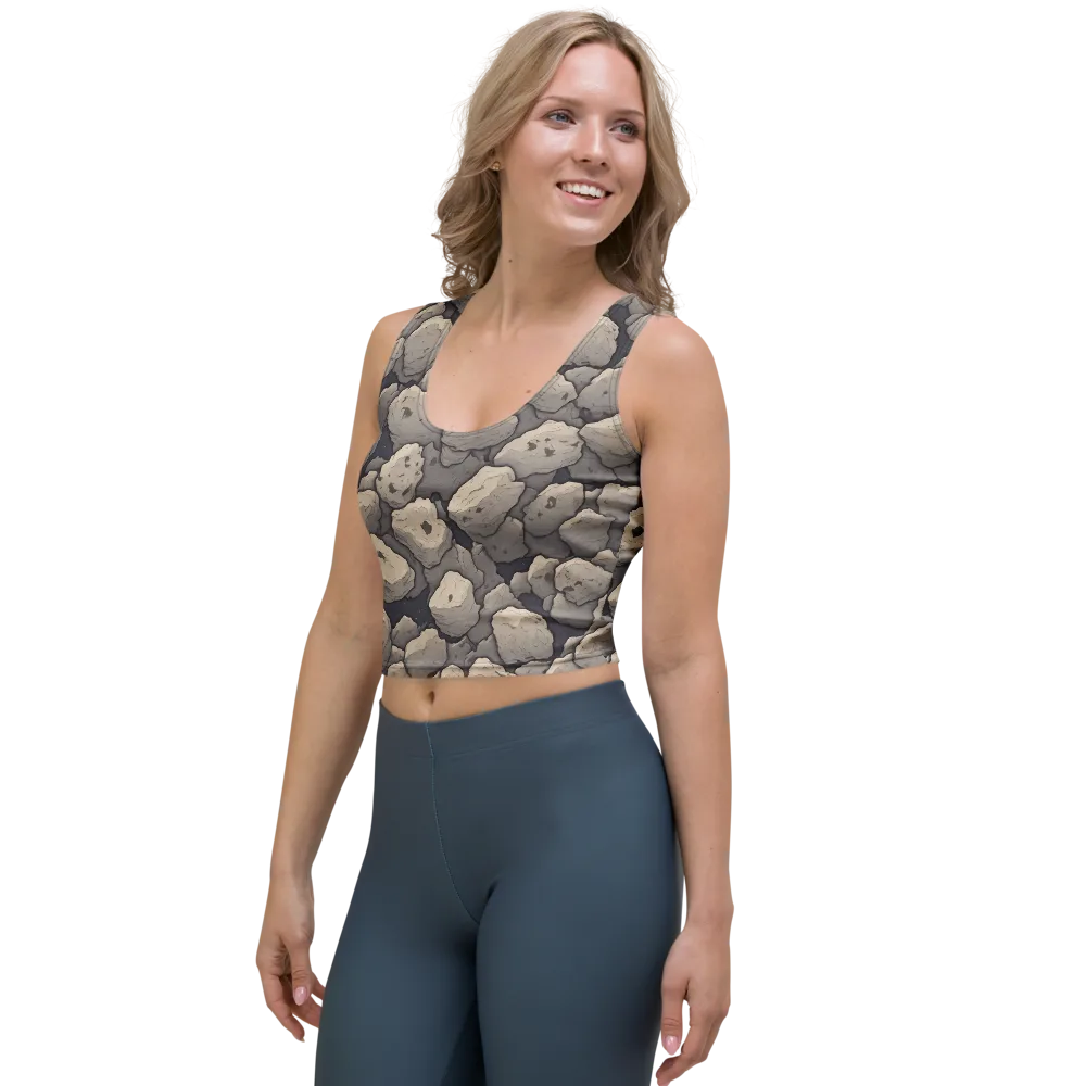 Moonstone Field on Crop Top — Left Front