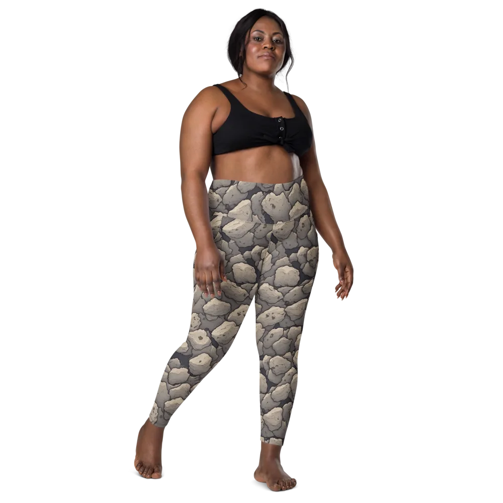Moonstone Field on Leggings with Pockets — Front