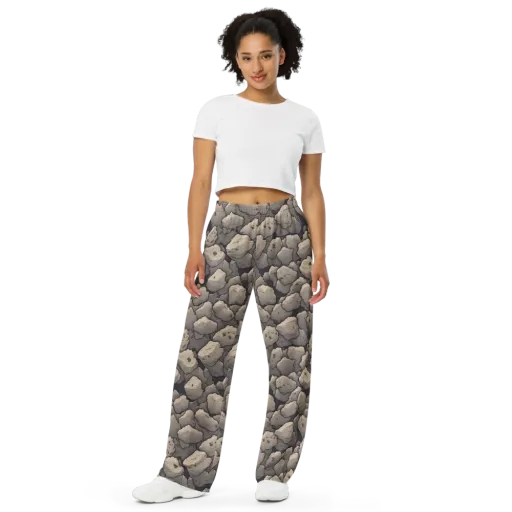 Moonstone Field on a Wide-Leg Pants
