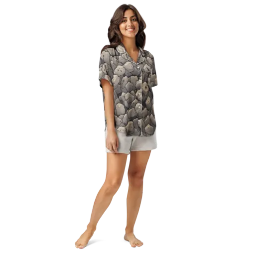 Moonstone Field on a Women's Short Sleeve Pajama Top