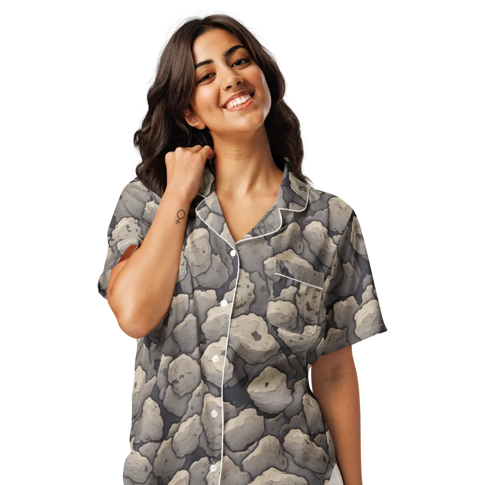 Moonstone Field on Women's Short Sleeve Pajama Top — Front