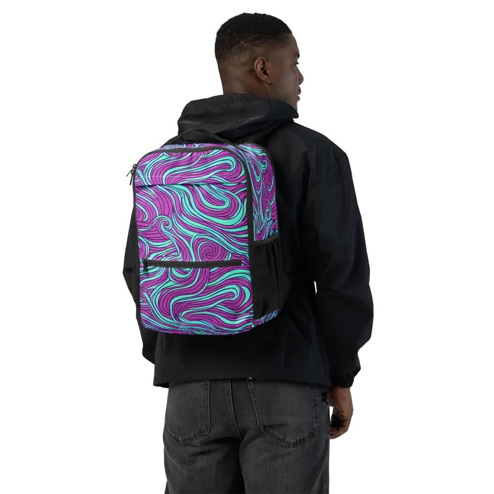 Neon Tidal on Utility Backpack — Back