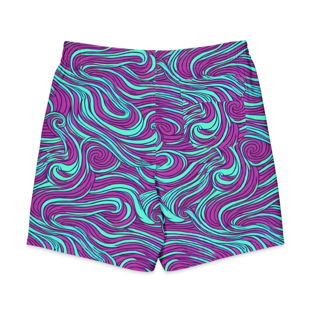 Neon Tidal on Men's Board Shorts — Back