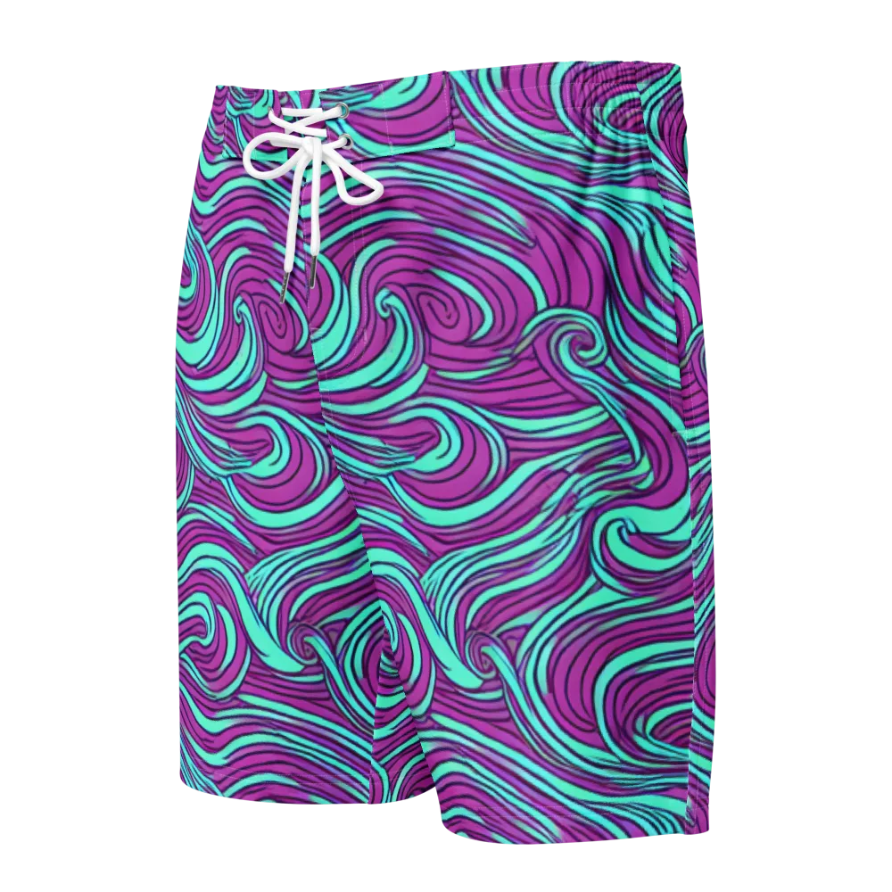 Neon Tidal on Men's Board Shorts — Front