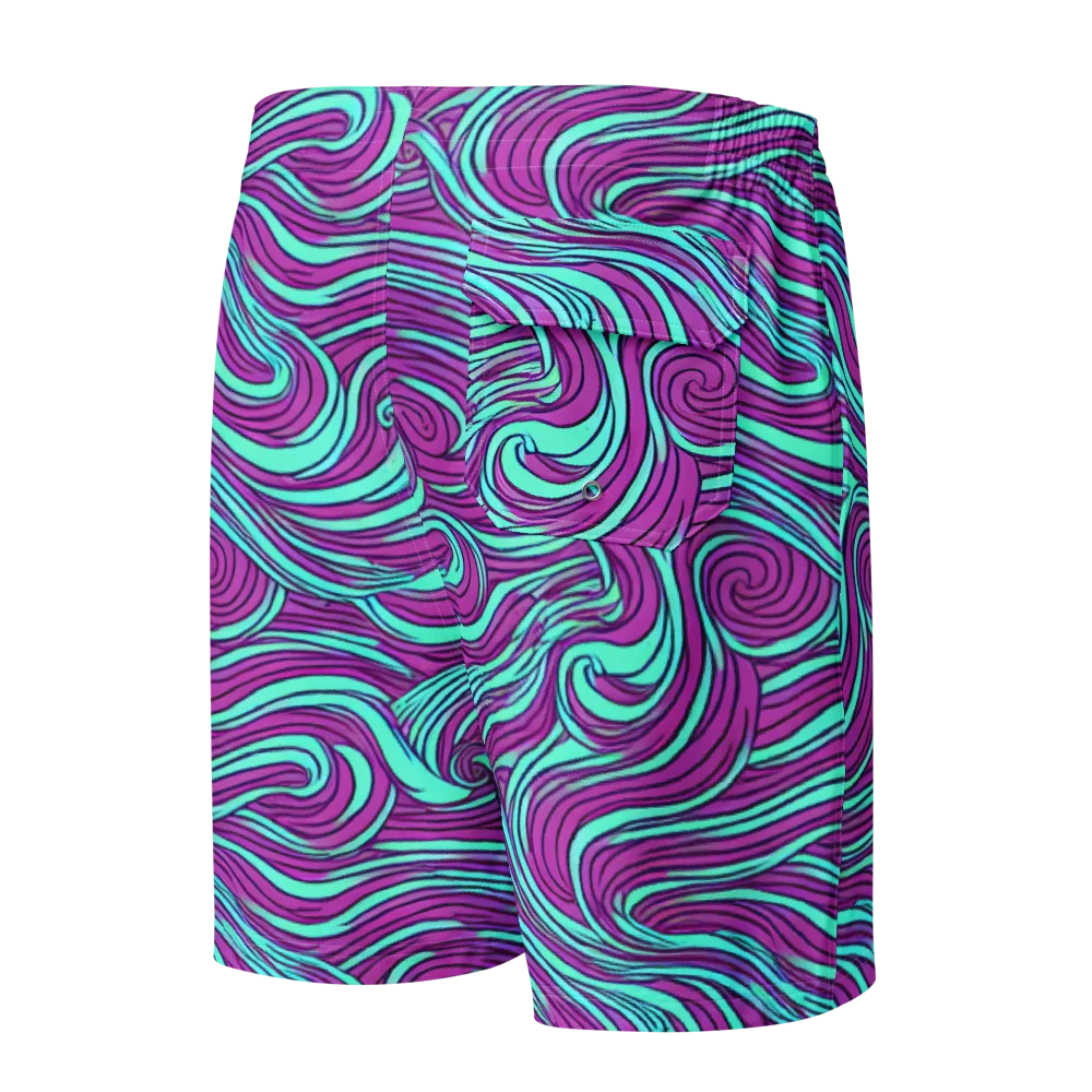 Neon Tidal on Men's Board Shorts — Back