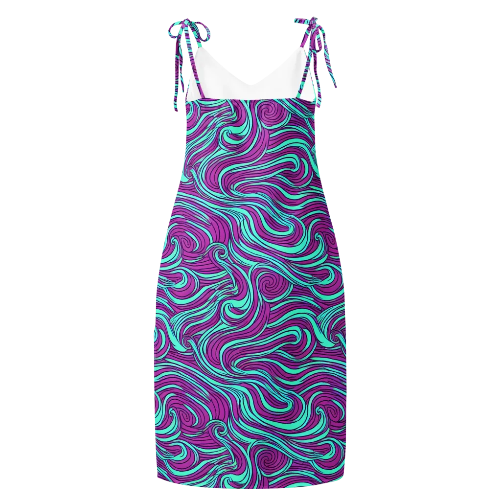 Neon Tidal on Slip Dress — Back