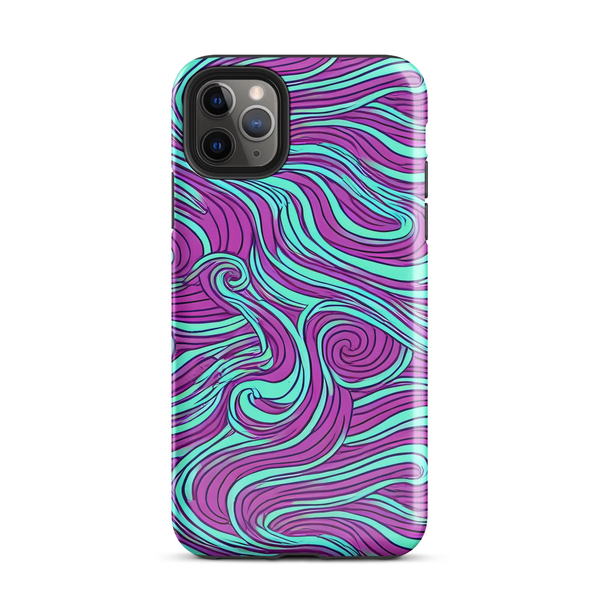 Neon Tidal on Tough Case for iPhone® — Front