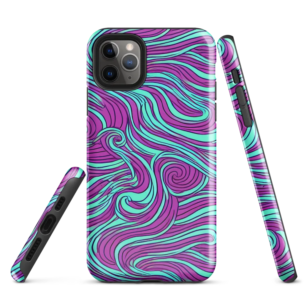 Neon Tidal on Tough Case for iPhone® — Front