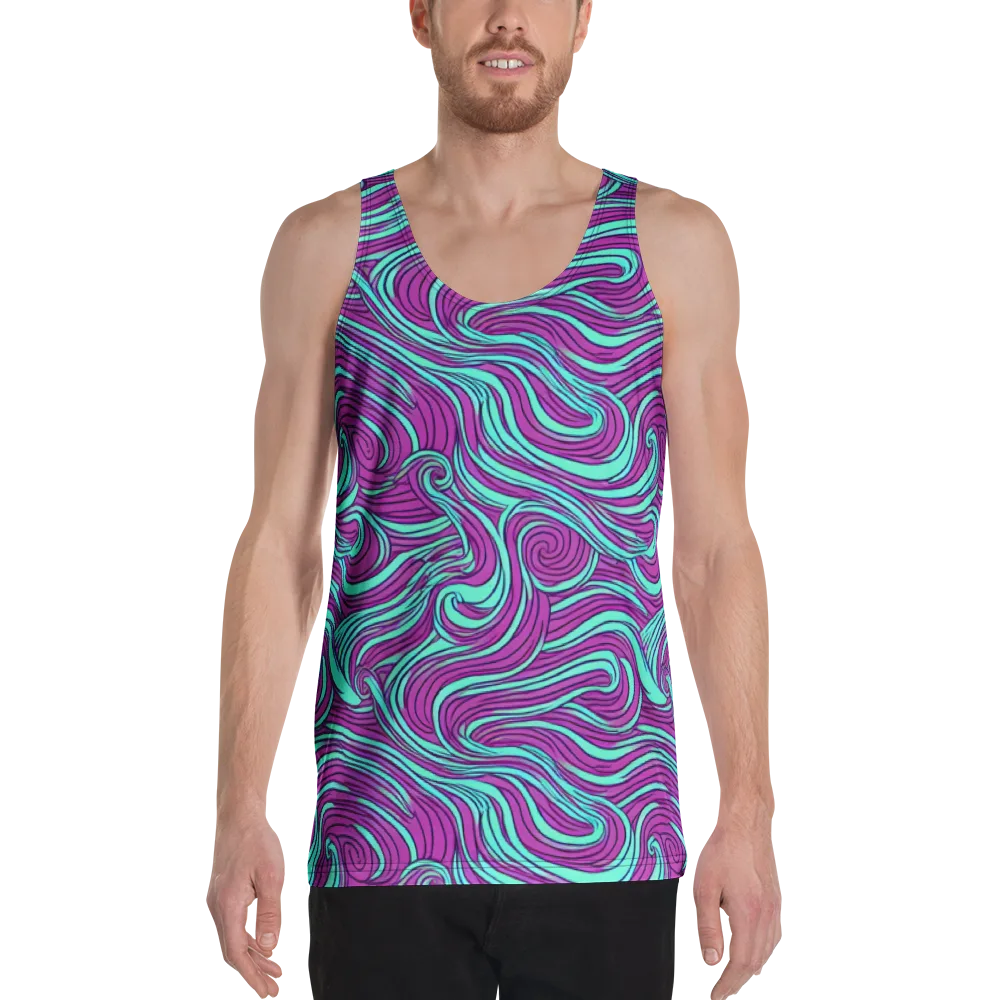 Neon Tidal on Men's Tank Top — Front