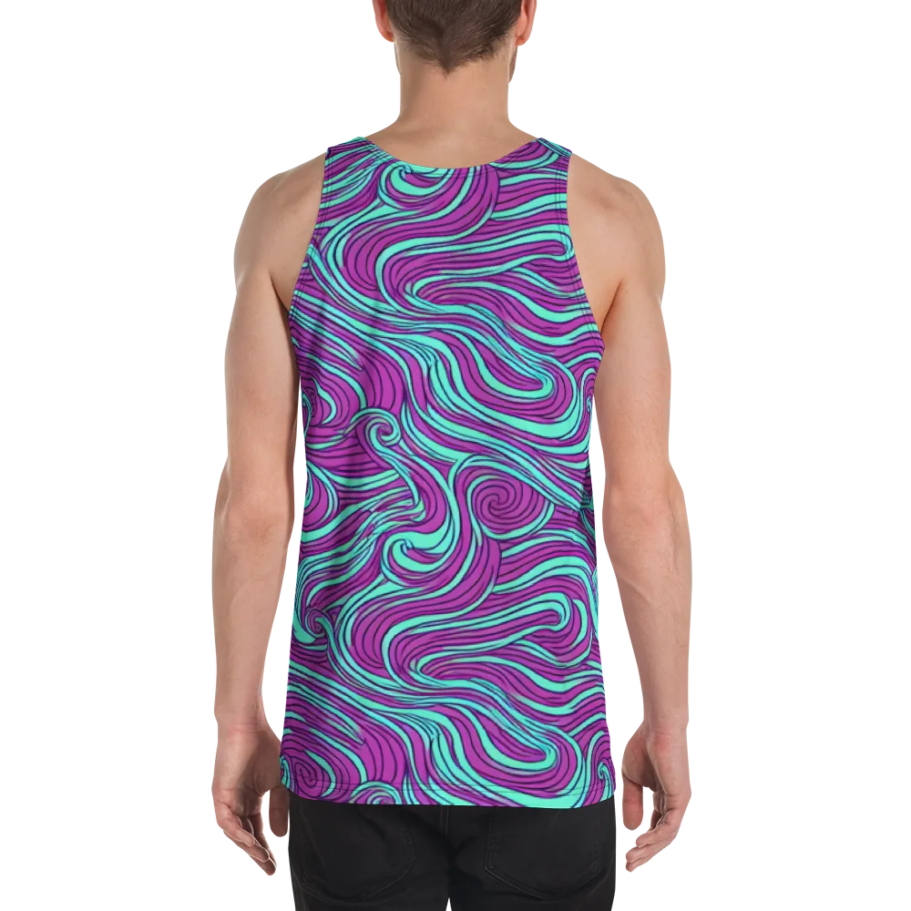 Neon Tidal on Men's Tank Top — Back