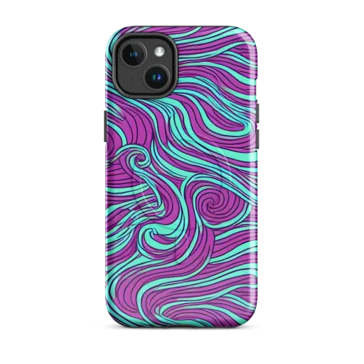 Neon Tidal on a MagSafe Tough Case for iPhone®