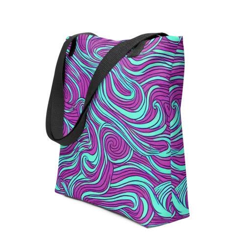 Neon Tidal on a Tote Bag