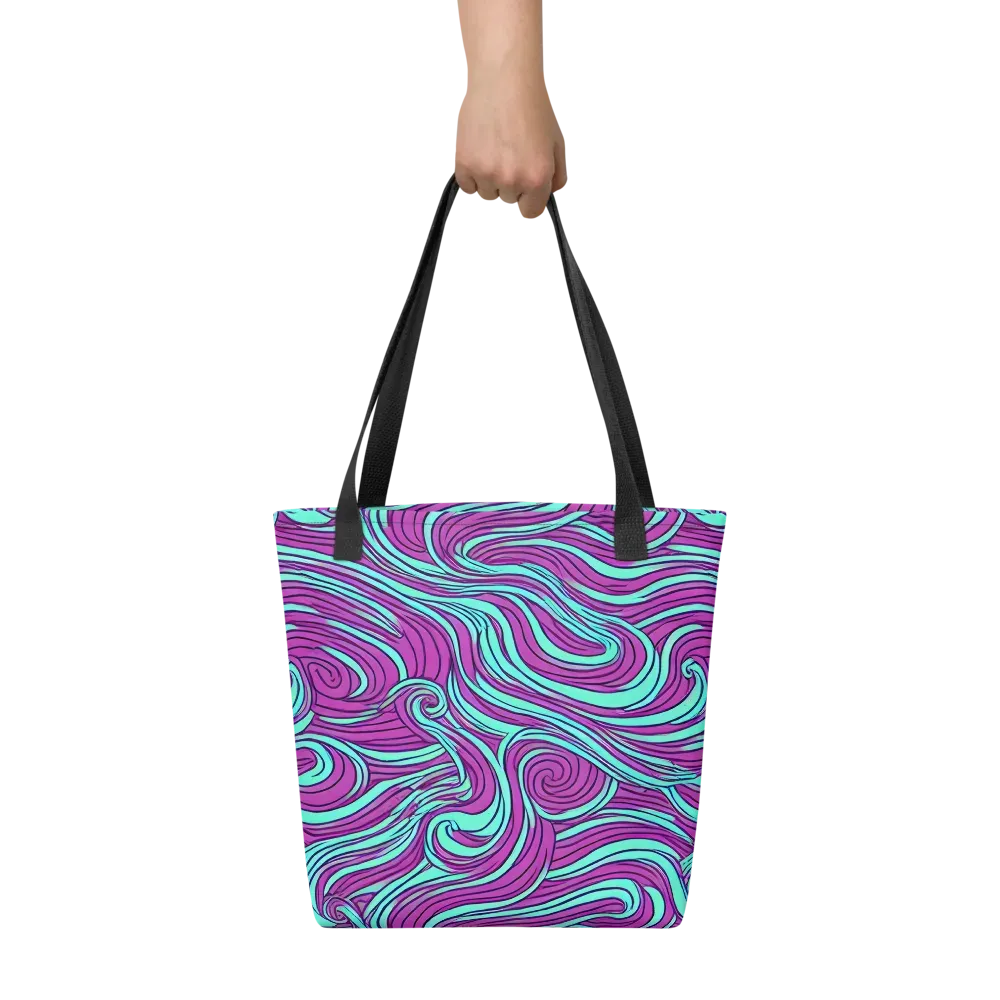 Neon Tidal on Tote Bag — Front