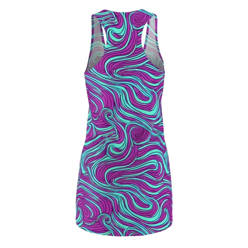 Neon Tidal on Racerback Dress — Back