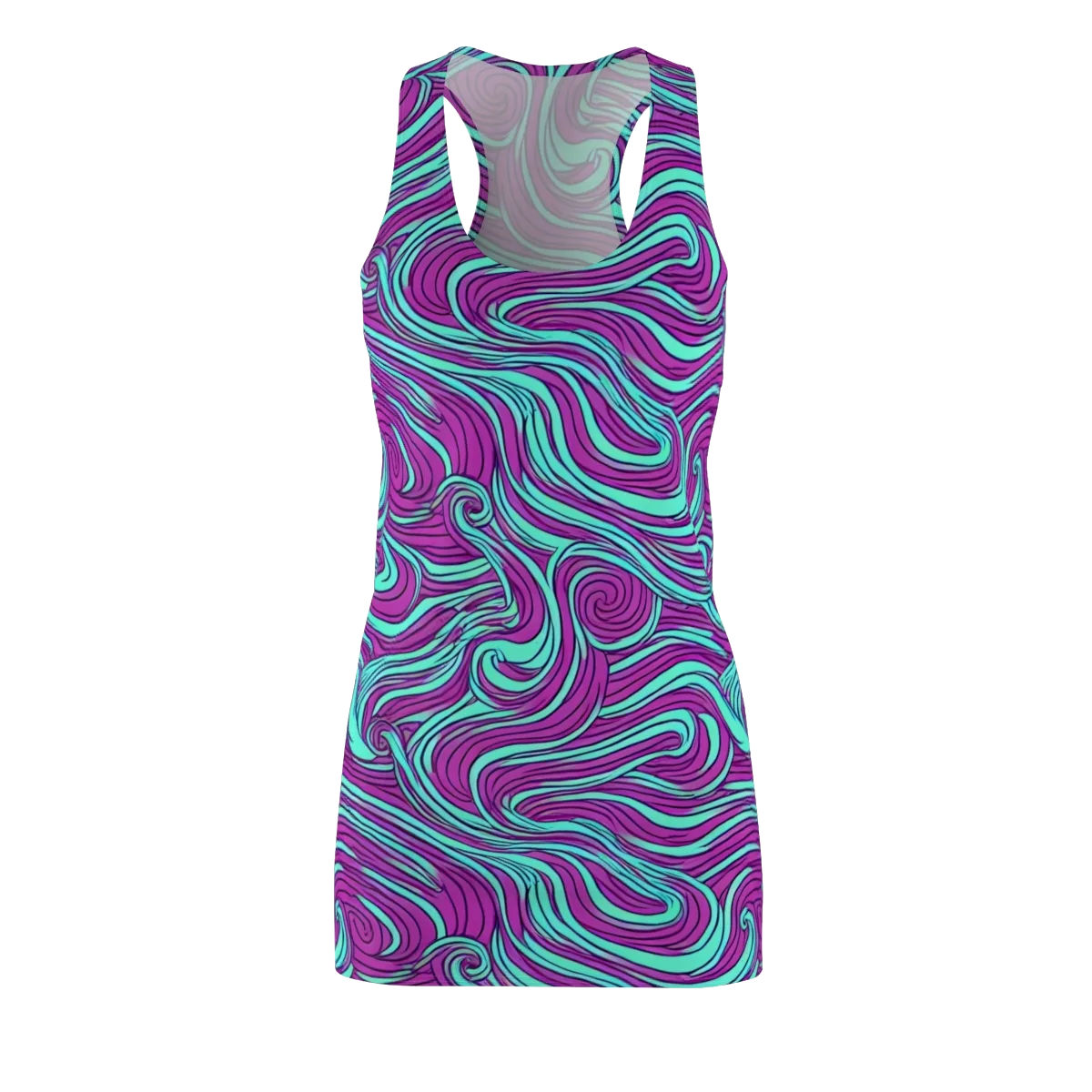Neon Tidal on Racerback Dress — Front