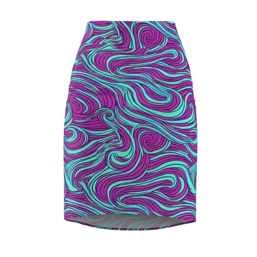 Neon Tidal on a Pencil Skirt