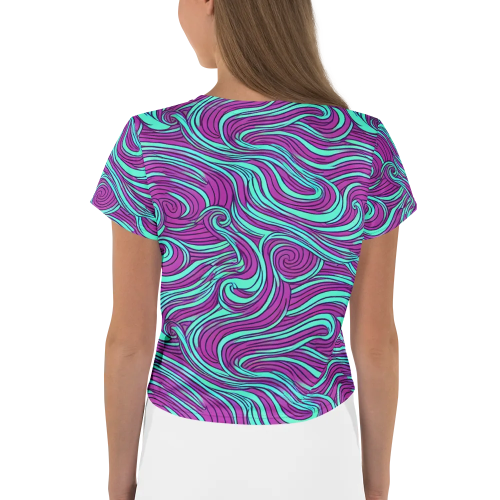 Neon Tidal on Crop Tee — Back