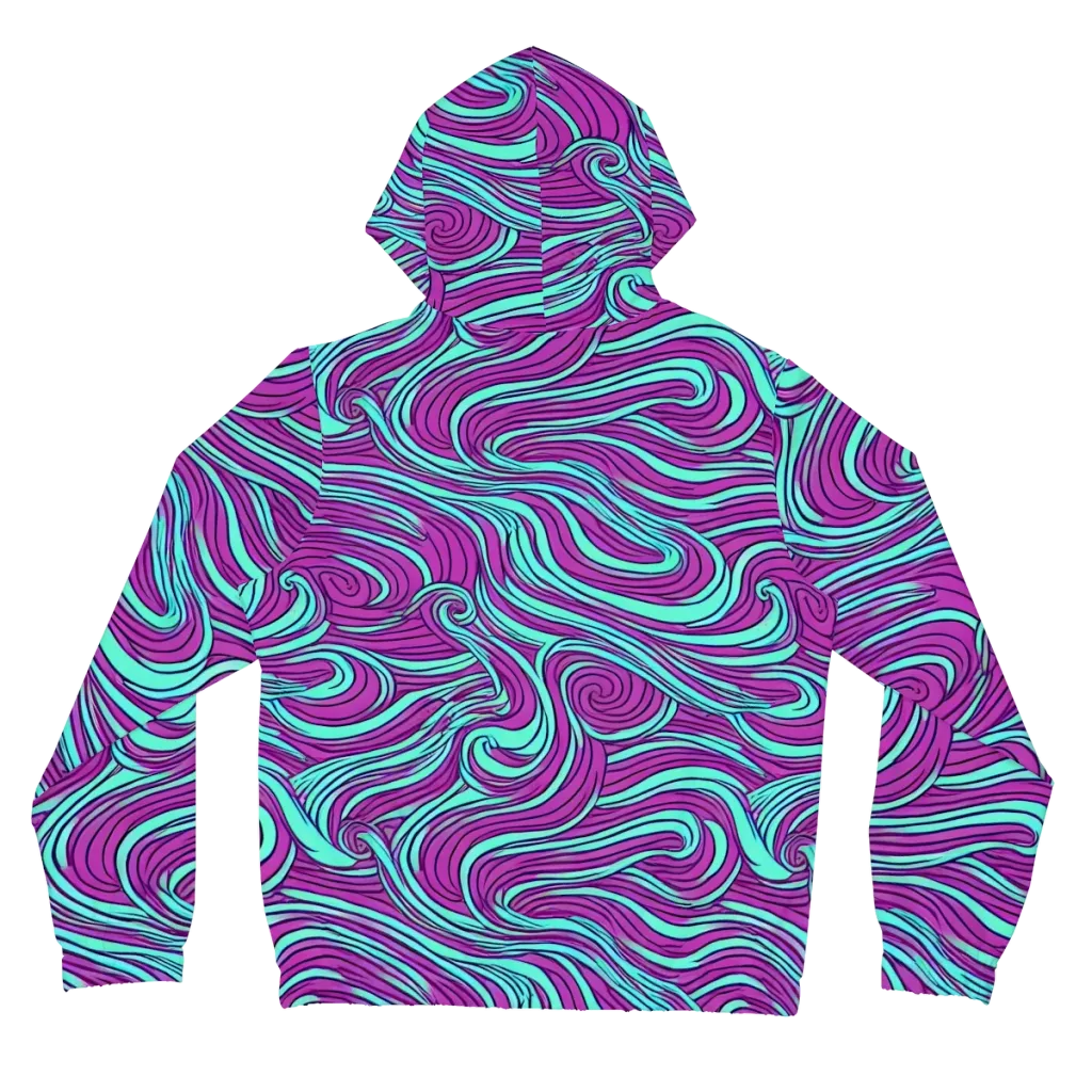 Neon Tidal on Women's Full-Zip Hoodie — Back
