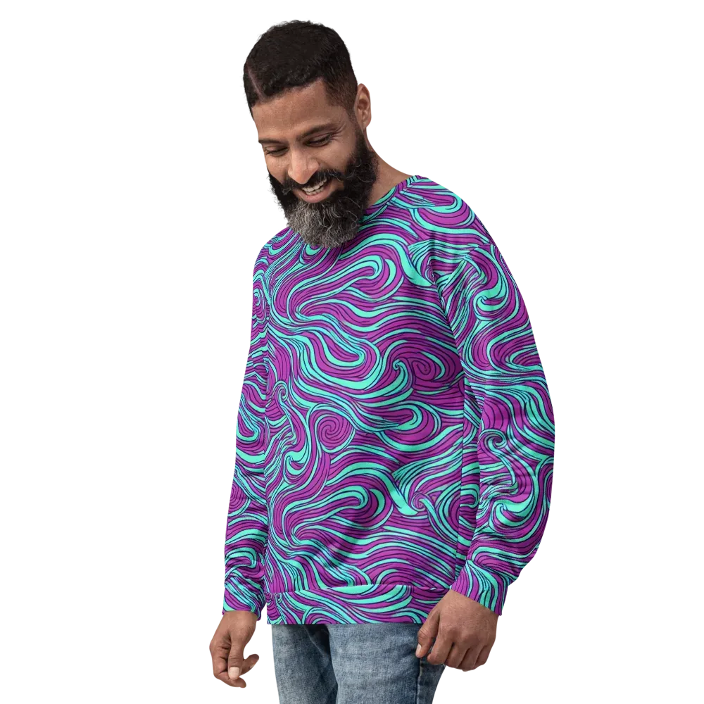 Neon Tidal on Sweatshirt — Left Front