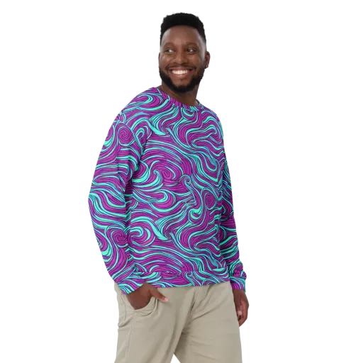 Neon Tidal on a Sweatshirt