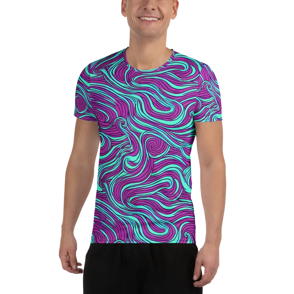 Neon Tidal on Men's Athletic T-Shirt — Front