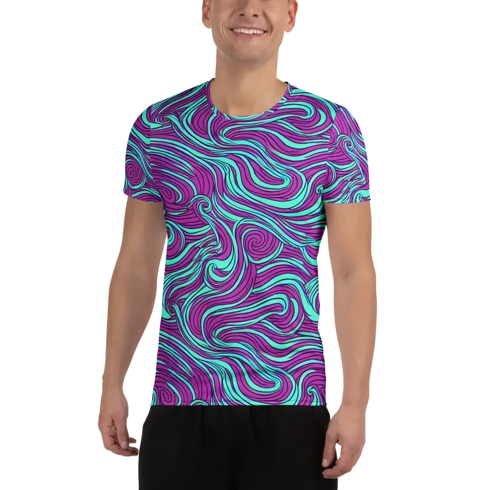 Neon Tidal on Men's Athletic T-Shirt — Front