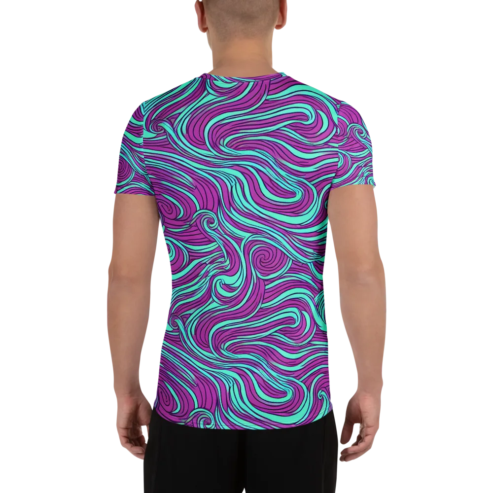 Neon Tidal on Men's Athletic T-Shirt — Back