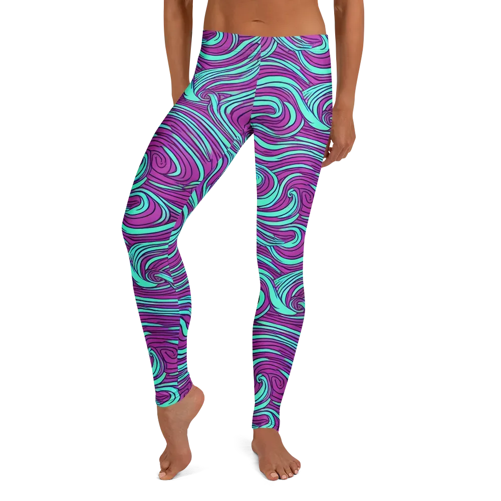Neon Tidal on Leggings — Front