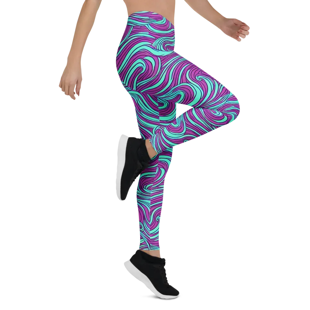 Neon Tidal on Leggings — Right