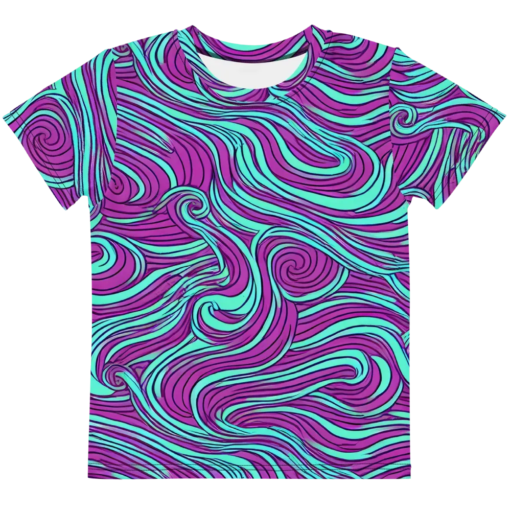 Neon Tidal on Kids Crew Neck T-Shirt — Front