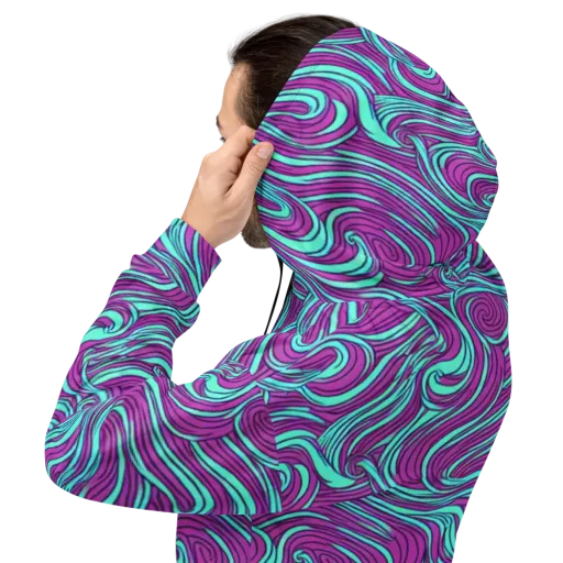 Neon Tidal on a Hoodie